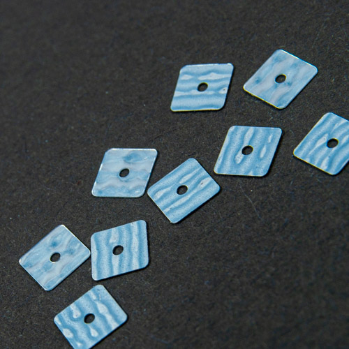 (Vrac) Bleu gris zebré satiné paillette carrée 5mm