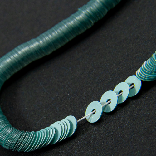 Bleu lagon metal paillette 4mm