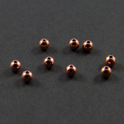 Perles cuivre ronde 3mm